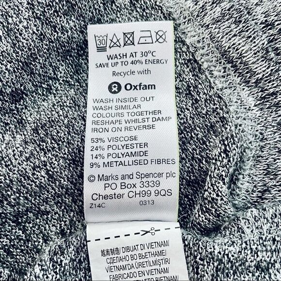 M&S Knit Lightweight Short Sleeve Blouse Gray - Picture 8 of 10